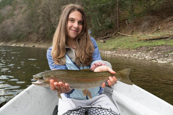 upper delaware river guided fly fishing trips pennsylvania with fishing guide jesse filingo (1390)