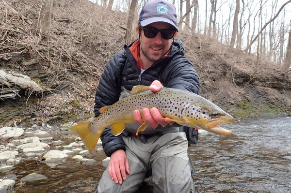 fly fishing the pocono mountains with jesse filingo of filingo fly fishing on a guided fly fishing trip to catch wild brown trout and wild brook trout and wild rainbow trout in the pocono mountains (475)