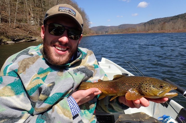 guided fly fishing upper delaware river wild trout with guide jesse filingo