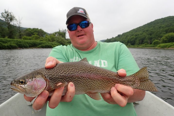 guided fly fishing new york delaware river big trout filingo fly fishing