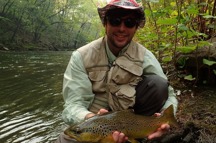 brown trout in the pocono mountains