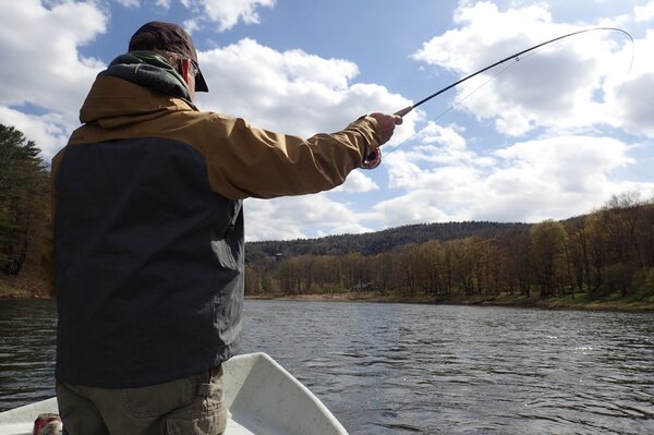 upper delaware river guided fly fishing for trout with filingo fly fishing (1110)