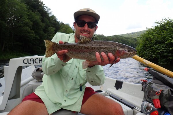 upper delaware river guided fly fishing float trips for wild brown and rainbow trout with filingo fly fishing (590)