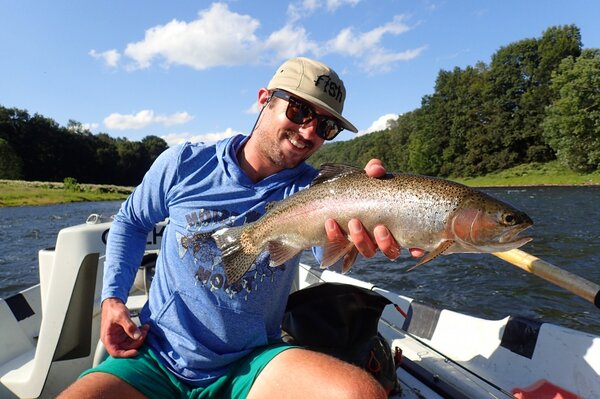 guided fly fishing float trips on the delaware river for big trout with jesse filingo of filingo fly fishing (944)