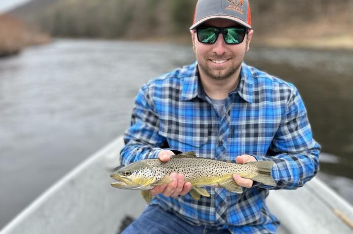 fly fishing upper delaware river brown trout