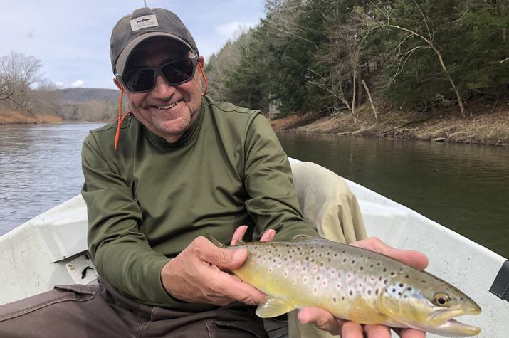 guided fly fishing tours on the upper delaware river for wild trout with filingo fly fishing