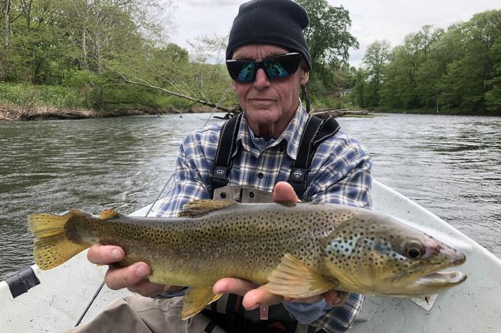 fly fishing the delaware river for wild brown trout with filingo fly fishing