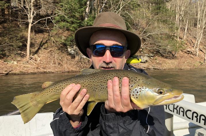 fly fishing with jesse filingo of filingo fly fishing on the delaware river for wild trout