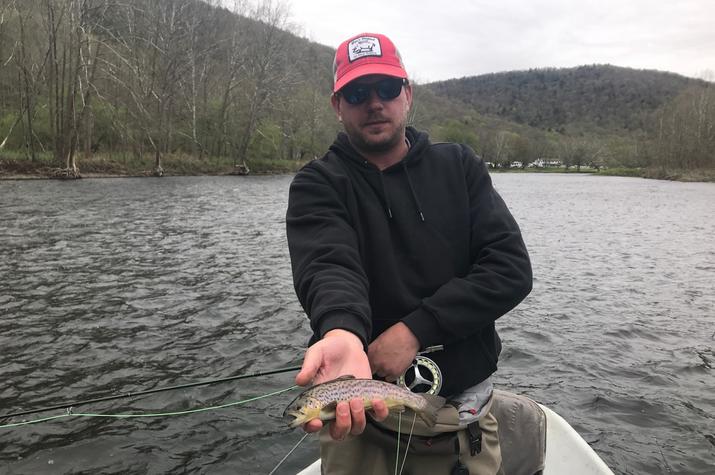 guided fly fishing tours on the upper delaware river for wild brown trout