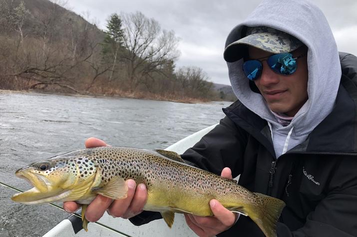 guided fly fishing tours on the delaware river with filingo fly fishing for wild trout