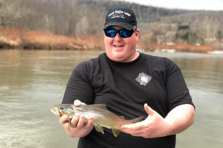 guided fly fishing tours on the upper delaware river with jesse filingo of filingo fly fishing for wild brown trout fly fishing with streamers