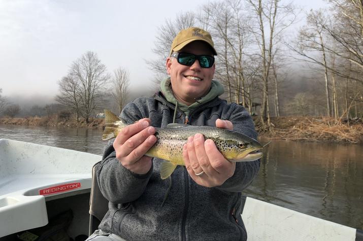 guided fly fishing tours on the delaware river for wild trout with jesse filingo