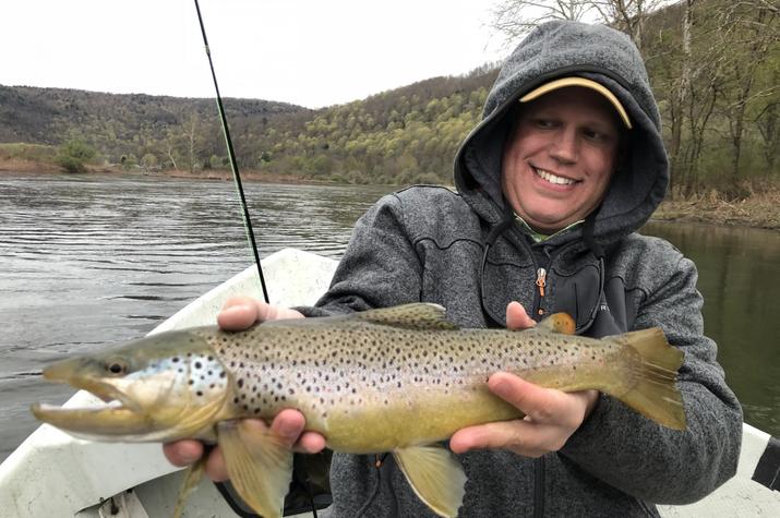 fly fishing the upper delaware river with filingo fly fishing for big wild brown trout