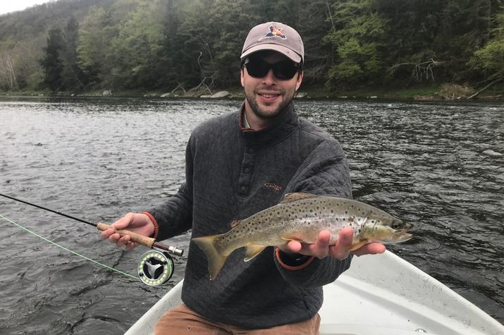 guided fly fishing tours on the upper delaware river for wild trout with jesse filingo of filingo fly fishing