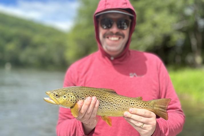 guided fly fishing upper delaware river trout new york fly fishing
