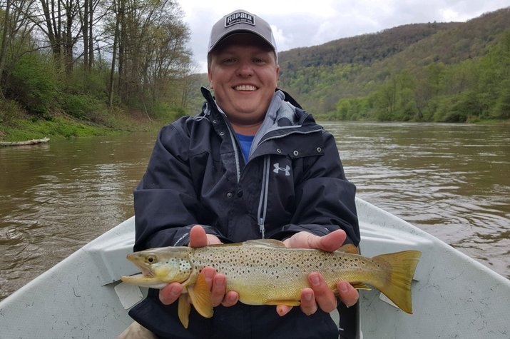 delaware river brown trout with jesse filingo on the west branch of the delaware river