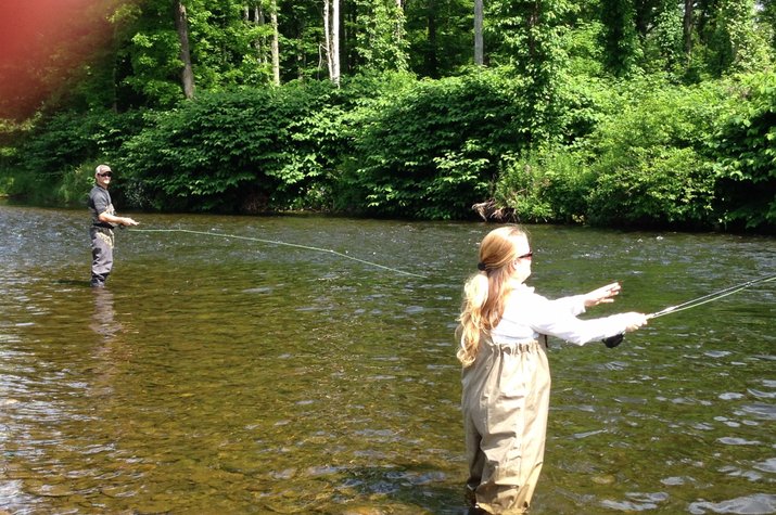 fly fishing throughout the pocono mountains on a guided fly fishing trip with jesse filingo of filingo fly fishing
