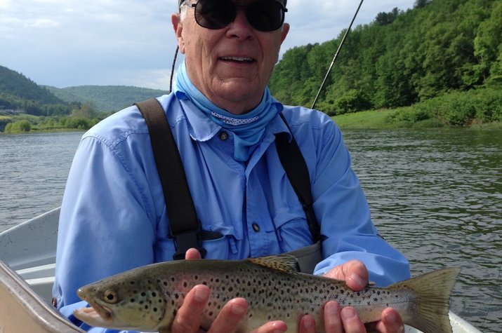 guided fly fishing float trips on the upper delaware river for brown trout with jesse filingo of filingo fly fishing