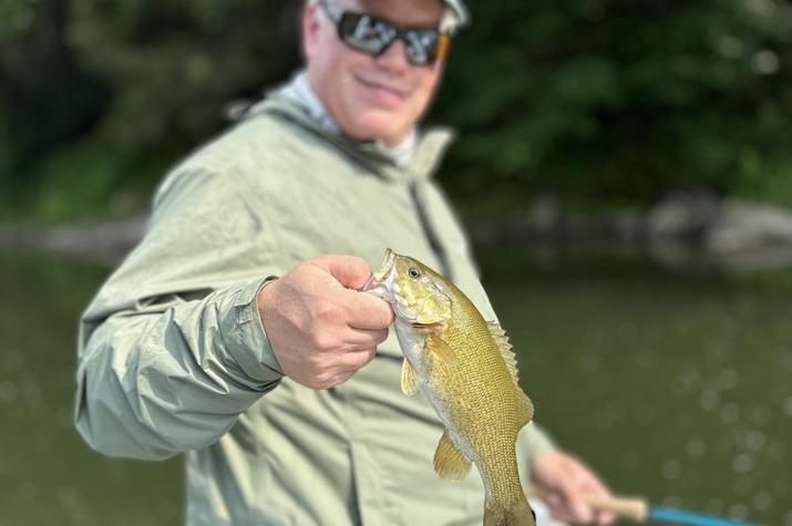 delaware river fly fishing small mouth bass