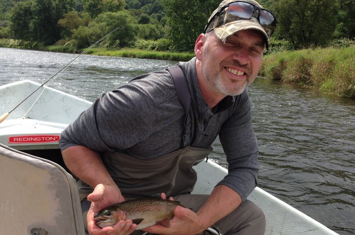 wild west branch delaware river rainbow caught on a guided fly fishing tour with jesse filingo of filingo fly fishing