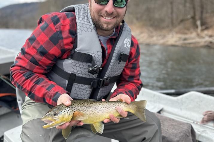 guided fly fishing west branch delaware river trout