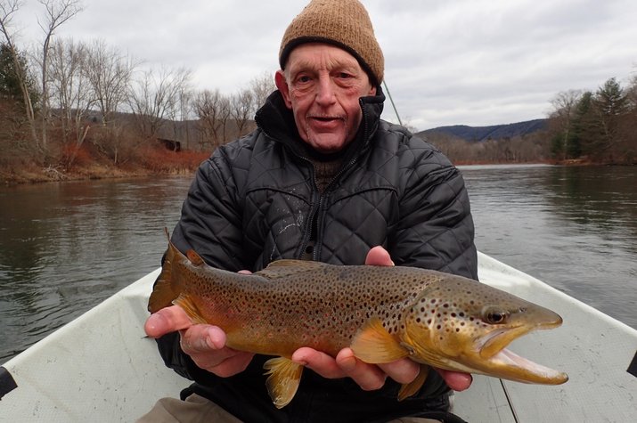 guided fly fishing float trips on the upper delaware for big wild brown trout with jesse filingo of filingo fly fishing
