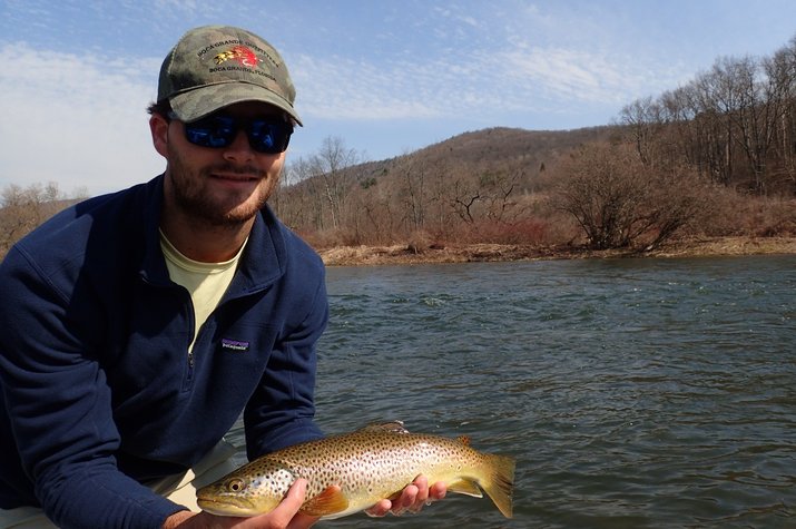 guided fly fishing trips with jesse filingo of filingo fly fishing for wild brown trout on the upper delaware river including the west branch of the delaware river