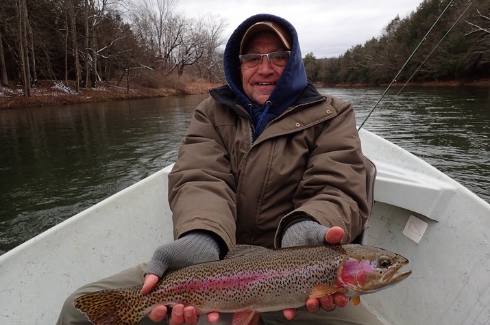 catching wild rainbow trout and wild brown trout on the upper delaware river on guided fly fishing tours with jesse filingo of filingo fly fishing