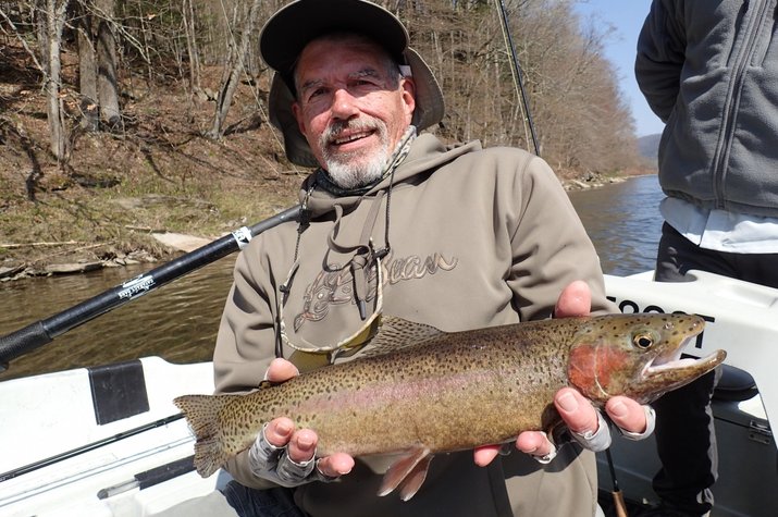 guided fly fishing delaware river for big trout new york fishing guide jesse filingo