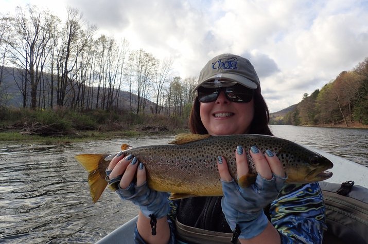 guided fly fishing trip on the upper delaware river with filingo fly fishing on the west branch of the delaware river