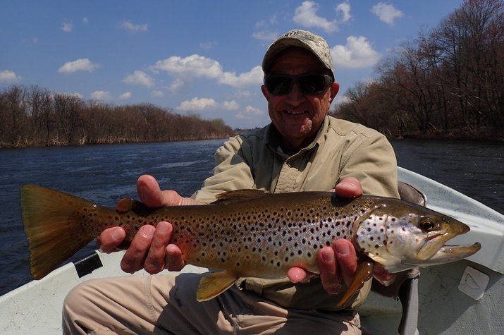 guided fly fishing float trips on the upper delaware river for wild brown trout with jesse filingo of filingo fly fishing