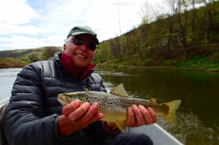 brown trout on the delaware river from a guided trip with jesse filingo on the west branch of the delaware river