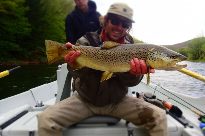 delaware river float trips on the upper delaware river with jesse filingo of filingo fly fishing catching brown trout