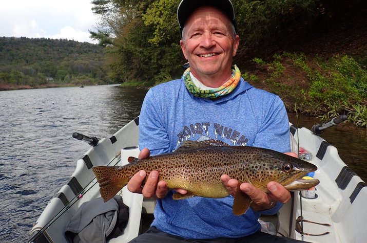 new york west branch delaware river guided fly fishing trout fishing guide jesse filingo
