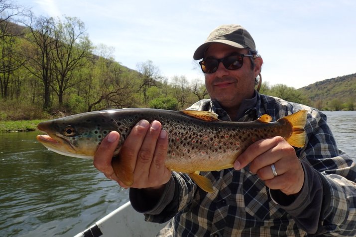 guided fly fishing float trips delaware river trout jesse filingo of filingo fly fishing