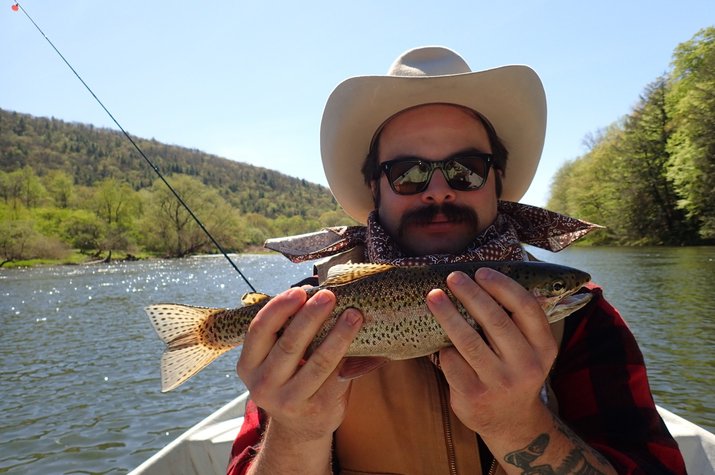 guided fly fishing tours delaware river trout with filingo fly fishing