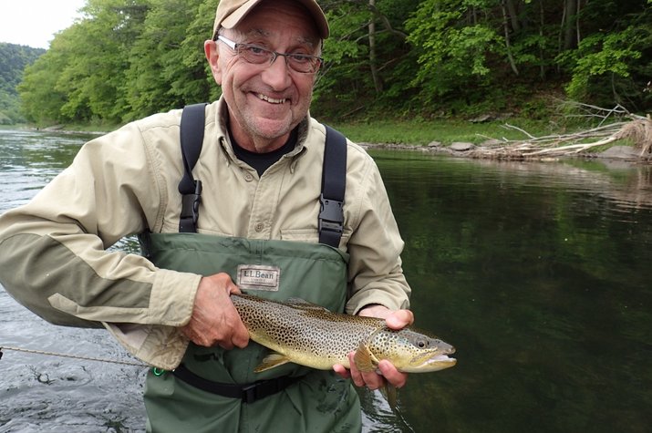 Tony with a delaware river brown