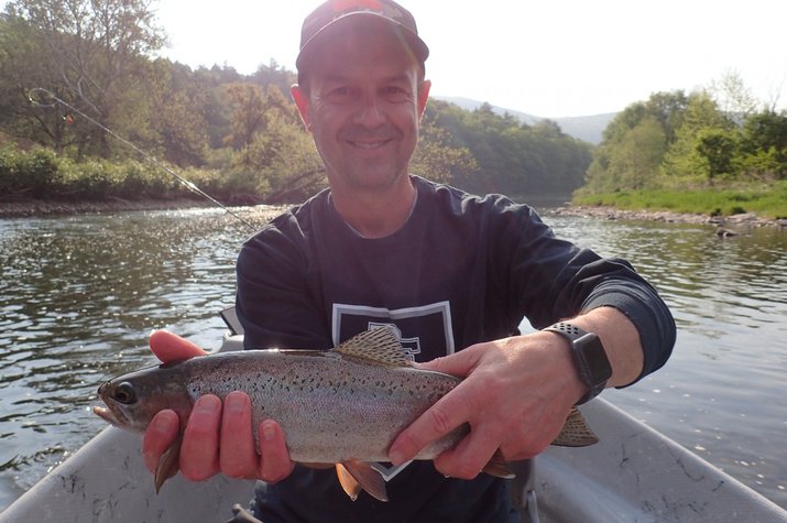 guided fly fishing upper delaware river new york with fly fishing guide jesse filingo