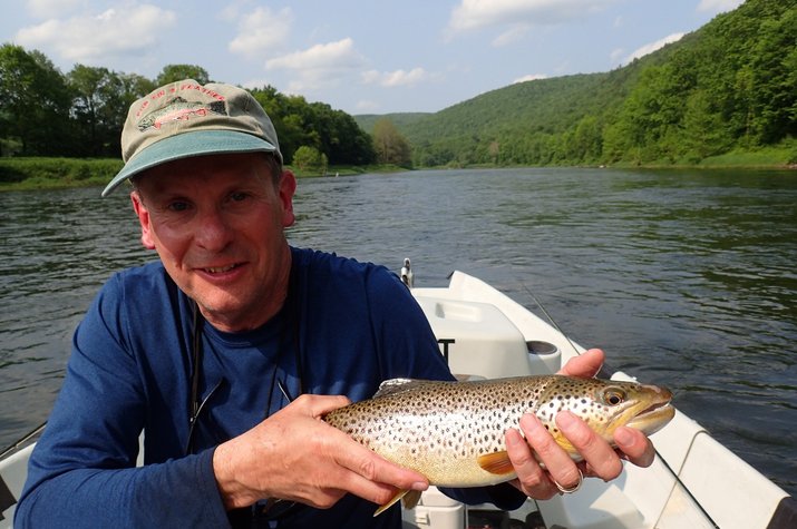 guided fly fishing tours on the delaware river for big trout with filingo fly fishing