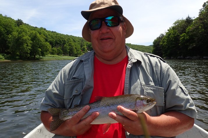 upper delaware river guided fly fishing for rainbow trout