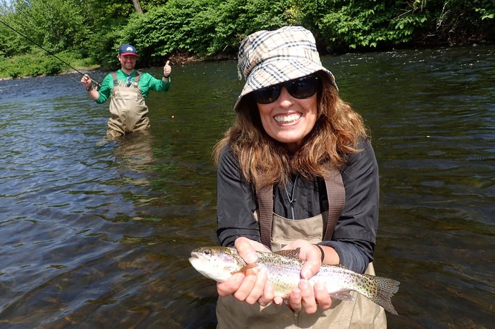 guided fly fishing in the pocono mountains for trout with filingo fly fishing