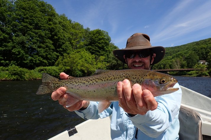 guided fly fishing tours on the delaware river for rainbow trout and brown trout