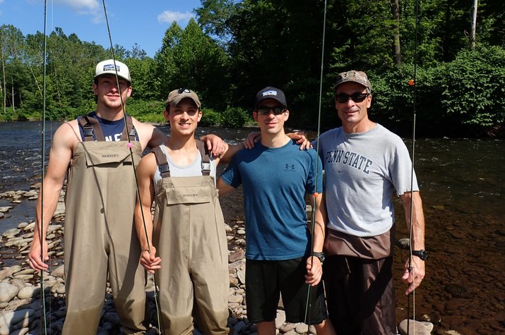 guided fly fishing tours in the pocono mountains with filingo fly fishing for brown trout