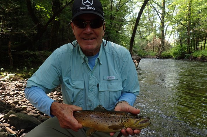 guided fly fishing trips in the pocono mountains for wild trout with filingo fly fishing
