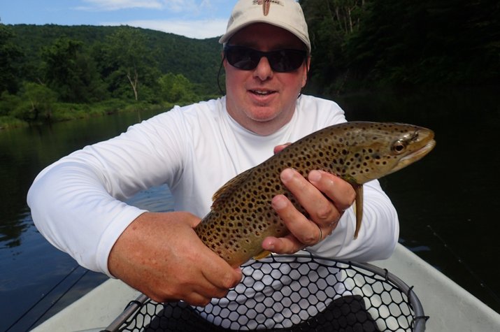 new york delaware river guided fly fishing for trout jesse filingo pocono mountains pennsylvania