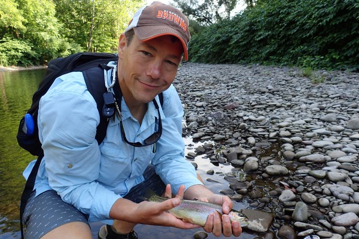 guided fly fishing wade trips in the pocono mountains for big trout with filingo fly fishing