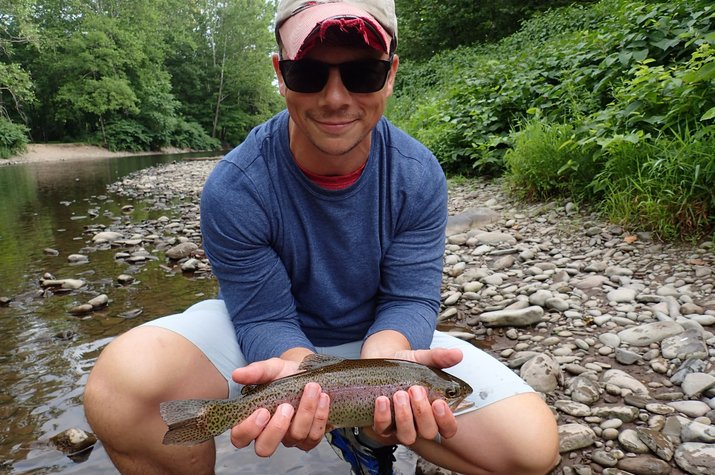 fly fishing tours in the pocono mountains for big trout with jesse filingo of filingo fly fishing