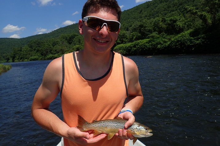 guided fly fishing new york and pennsylvania delaware river big trout guide jesse filingo