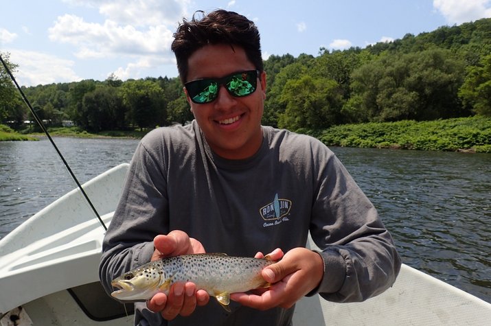 guided fly fishing on the upper delaware river for wild trout with jesse filingo of filingo fly fishing