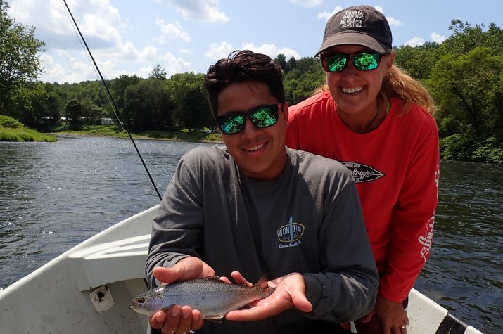 guided fly fishing float trips on the delaware river for big trout with jesse filingo of filingo fly fishing